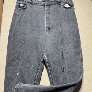 Vintage Lee Denim Jeans Womens Size 22W Black Tapered High Rise Logo USA Mom 90s